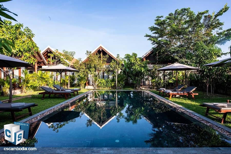 Beautiful 8-Bedroom Boutique Hotel for Rent, Siem Reap