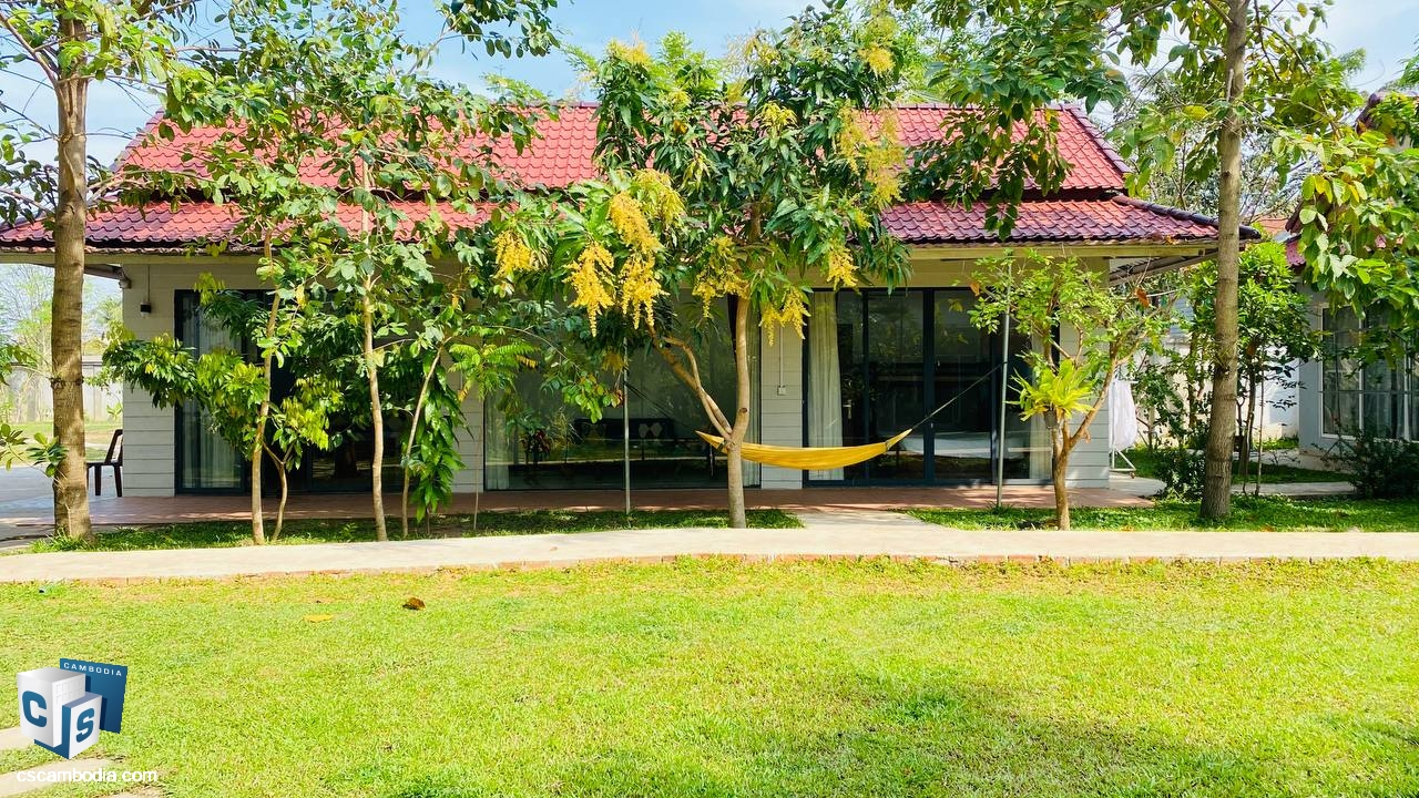 1-Bedroom Bungalow House for Rent in Siem Reap.